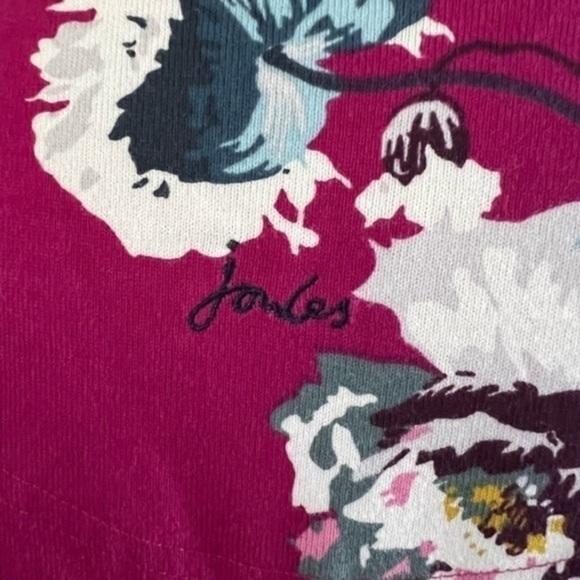 JOULES Harbour Print Jersey Top in Ruby Pink Rosy - Picture 12 of 15